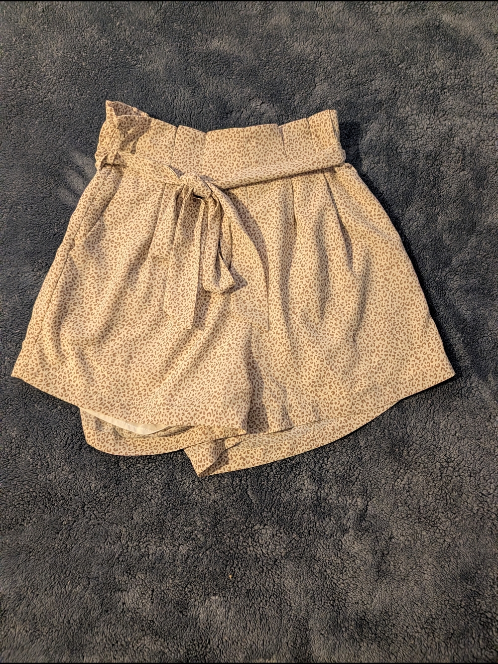 BiBi Beige Animal Print Shorts
